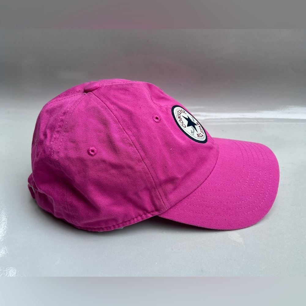 Converse All Star Patch Hat Baseball Cap Pink Cot… - image 3
